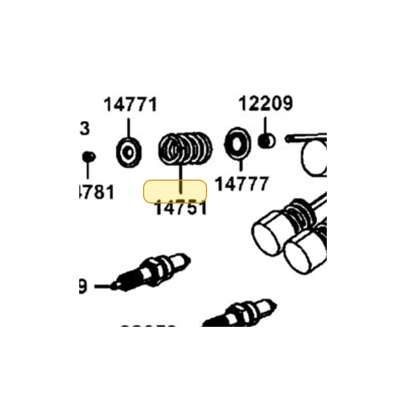 KYMCO Valve Spring Seat 14777-LGC6-E00, part location on the factory exploded-view diagram