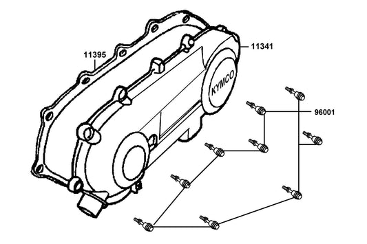 Gasket L Cover@a — 11395-KKD6-E90 — KYMCO exploded-view diagram