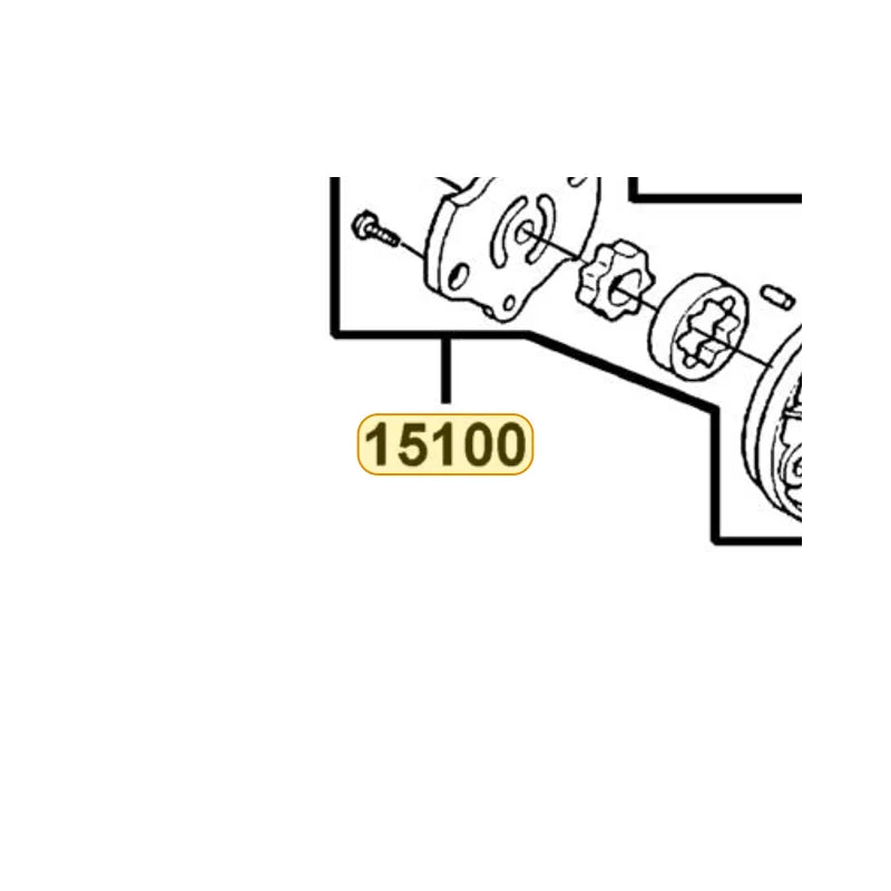 KYMCO Oil Pump Assembly 15100-KUDU-W10, part location on the factory exploded-view diagram