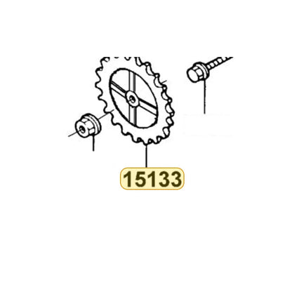 KYMCO Oil Pump Driven Gear 15133-KGBG-900, part location on the factory exploded-view diagram