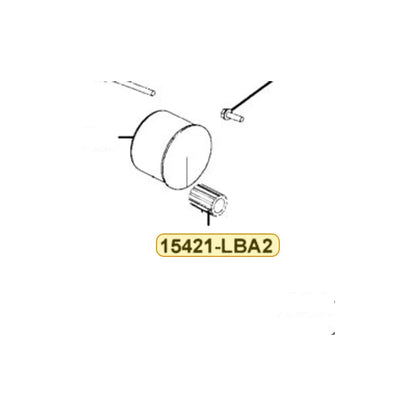 KYMCO Oil Filter Bolt 15421-LBA2-E00, part location on the factory exploded-view diagram