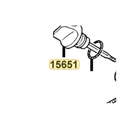 KYMCO Oil Level Gauge 15651-LDC8-C10, part location on the factory exploded-view diagram