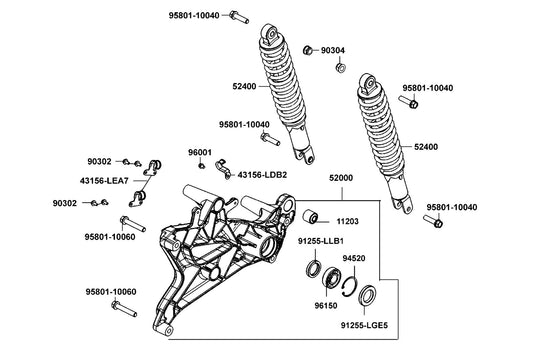 Oil Seal 30*40*7 — 91255-LLB1-900 — KYMCO exploded-view diagram