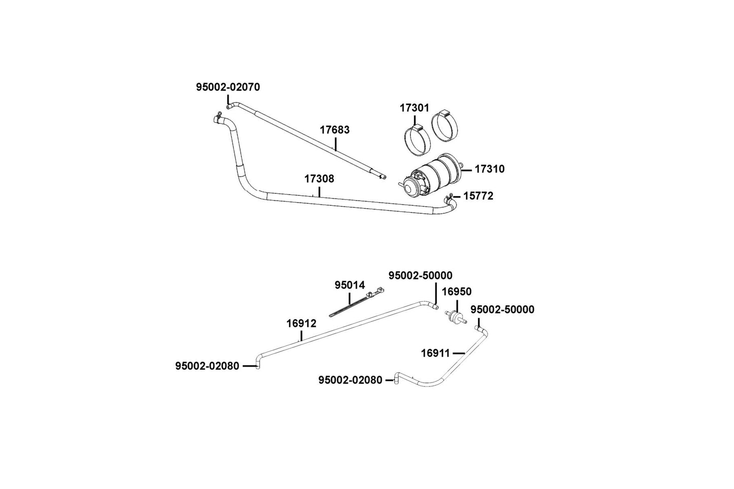 Canister Comp — 17310-AGA1-M00 — KYMCO exploded-view diagram