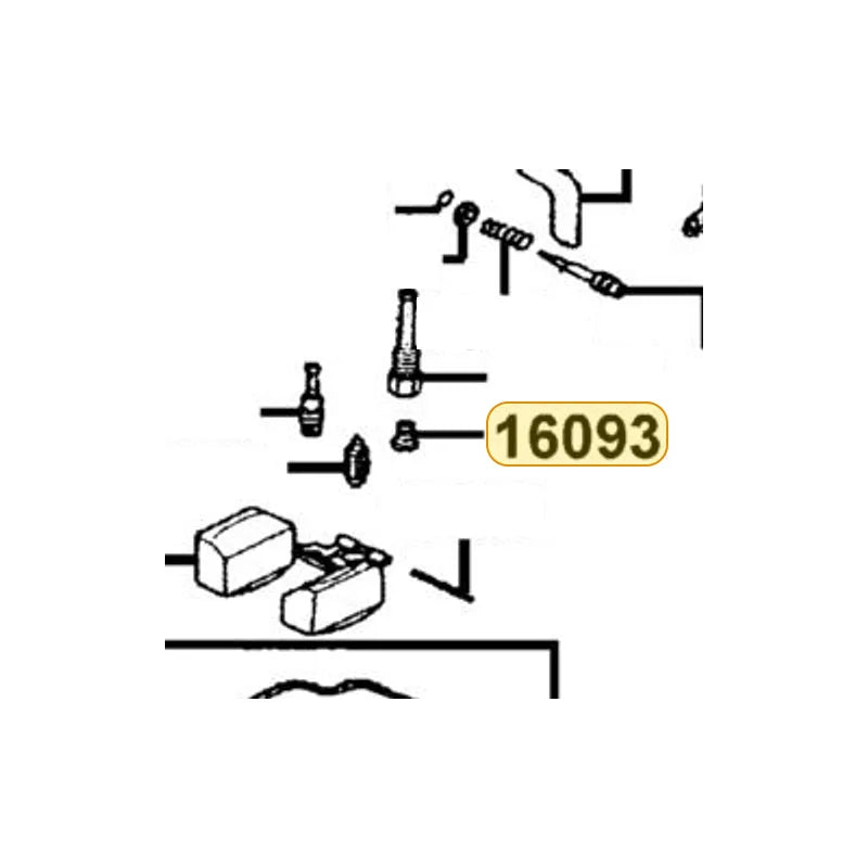 KYMCO Main Jet 16093-5102-C00, part location on the factory exploded-view diagram