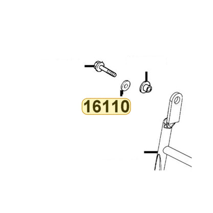 KYMCO 15*20*1 Washer 16110-LEA1-C00, part location on the factory exploded-view diagram