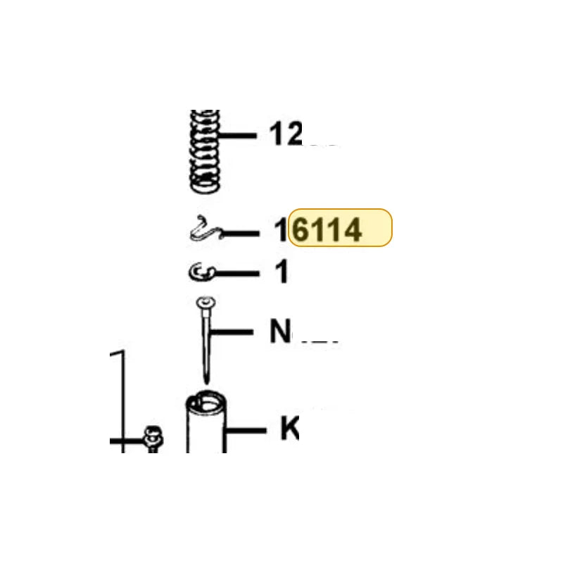 KYMCO Plate Needle Clip 16114-KG8-9010-M1, part location on the factory exploded-view diagram
