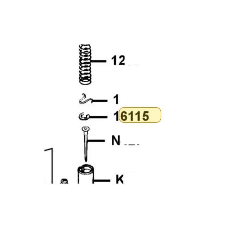 KYMCO Clip Bar 16115-KG8-9010-M1, part location on the factory exploded-view diagram