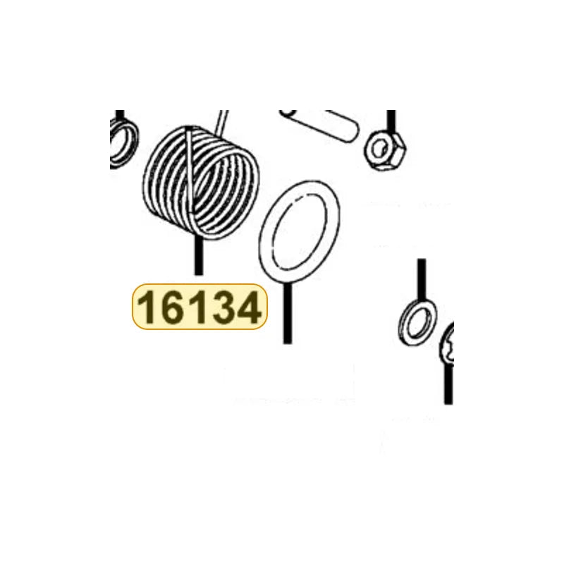 KYMCO Throttle Shaft Spring 16134-AEE9-M00, part location on the factory exploded-view diagram