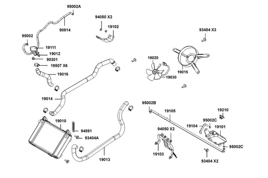 Tube Assy Water — 90914-BAA5-E00 — KYMCO exploded-view diagram