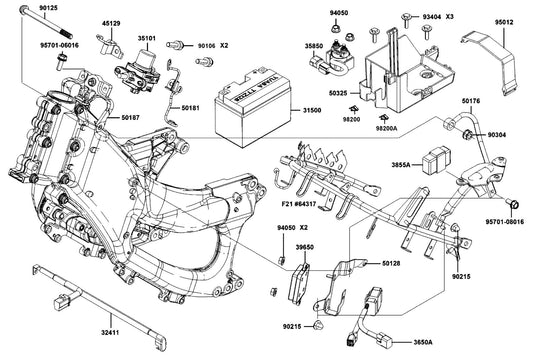 Blade Fuse Mini 7.5A — 98200-40750 — KYMCO exploded-view diagram