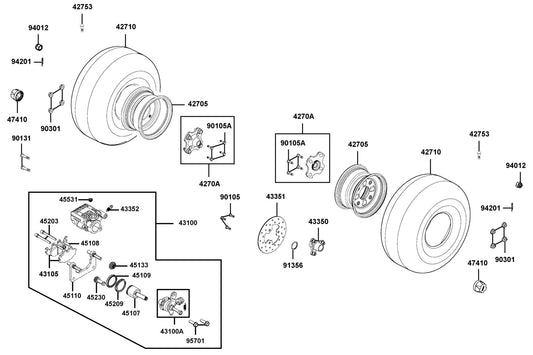 Nut Flange Castle 18MM — 94012-LDB5-E00 — KYMCO exploded-view diagram
