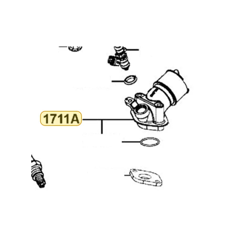 KYMCO Inlet Pipe Assembly 1711A-BLD3-M00, part location on the factory exploded-view diagram