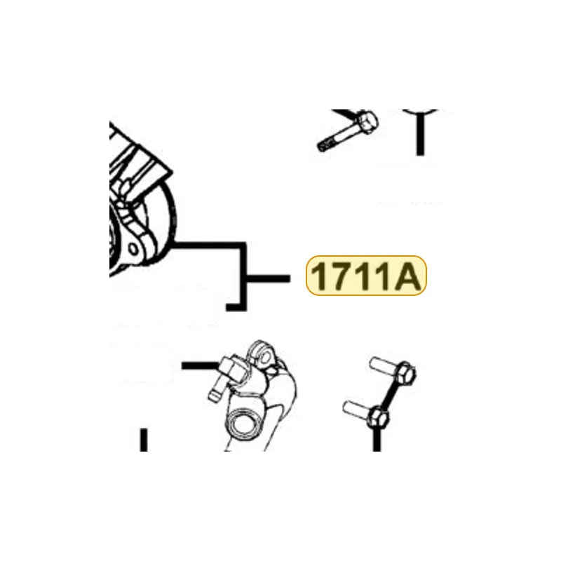 KYMCO Inlet Manifold Assembly 1711A-PTA1-800, part location on the factory exploded-view diagram