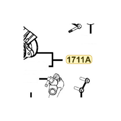 KYMCO Inlet Manifold Assembly 1711A-PTA1-800, part location on the factory exploded-view diagram