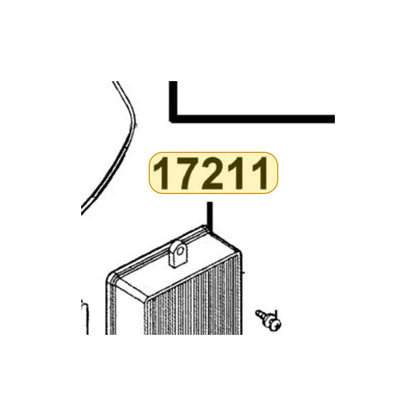 KYMCO Air Cleaner Element Complete 17211-LDF7-E00, part location on the factory exploded-view diagram