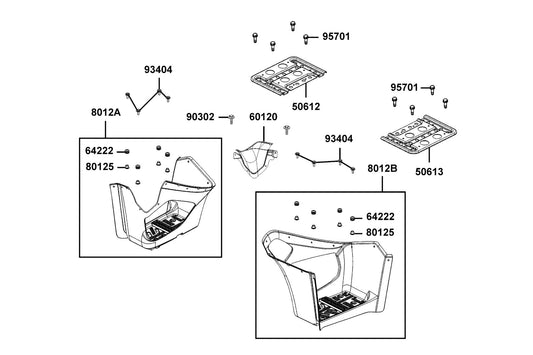Cover R Floor (black) — 60120-ACC7-E00-N1R — KYMCO exploded-view diagram