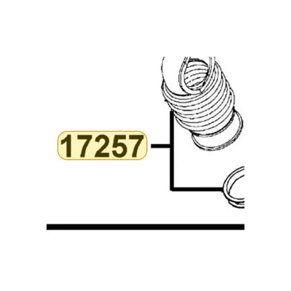 KYMCO Air Cleaner Duct 17257-LDF7-E10, part location on the factory exploded-view diagram