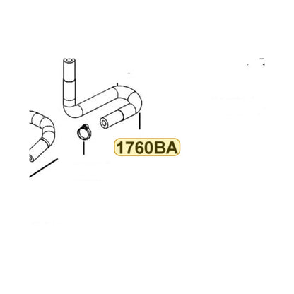 KYMCO Tube Assembly 1760B-LCA4-M01, part location on the factory exploded-view diagram