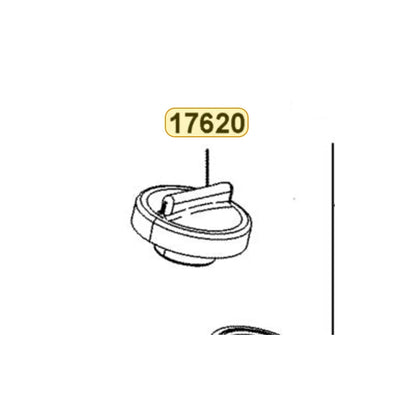 KYMCO Fuel Filler Cap Complete 17620-BAA7-M30, part location on the factory exploded-view diagram