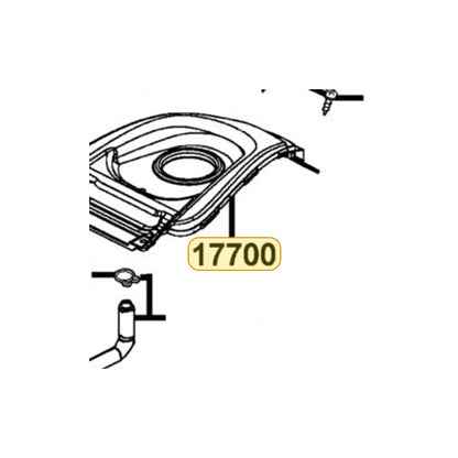 KYMCO Tank Cover 17700-LBA7-900-YRR, part location on the factory exploded-view diagram