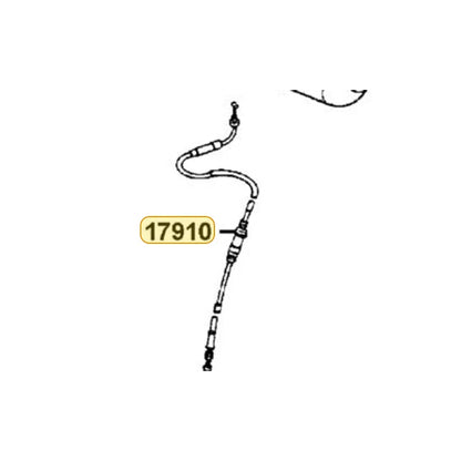 KYMCO Throttle Cable Complete 17910-BLD3-M00, part location on the factory exploded-view diagram