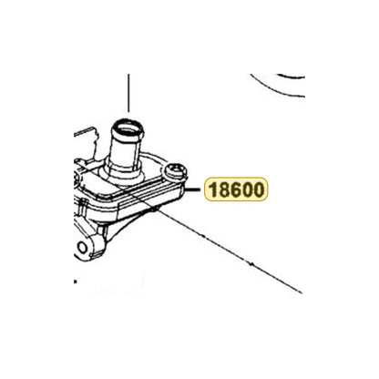 KYMCO Reed Valve Assembly 18600-BAA7-E00, part location on the factory exploded-view diagram