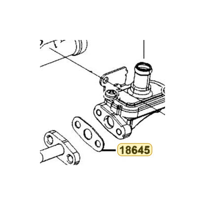 KYMCO A/i Pipe Gasket 18645-LEB1-900, part location on the factory exploded-view diagram