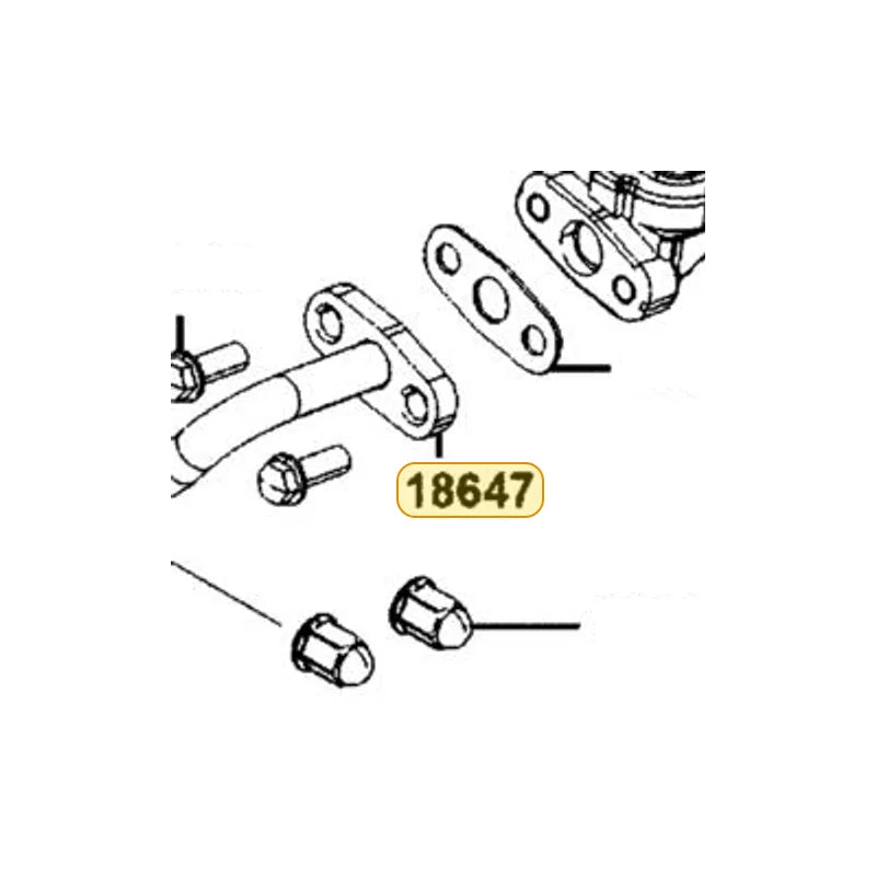 KYMCO COMP.2ND Air Pipe 18647-BAA7-E00, part location on the factory exploded-view diagram