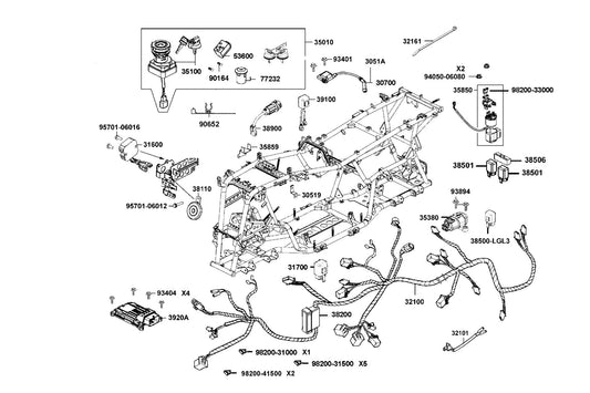 Fuse 15A — 98200-41500 — KYMCO exploded-view diagram