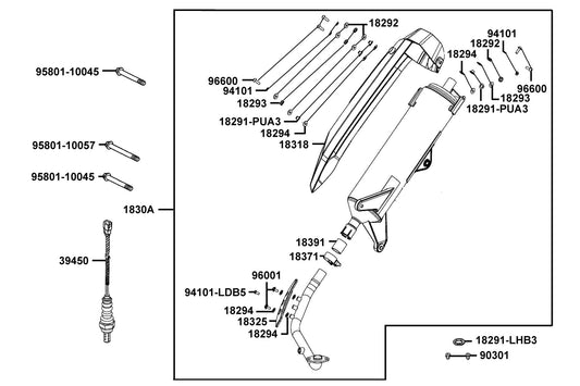 Socket Bolt 6X20 — 96600-ABD2-E00 — KYMCO exploded-view diagram