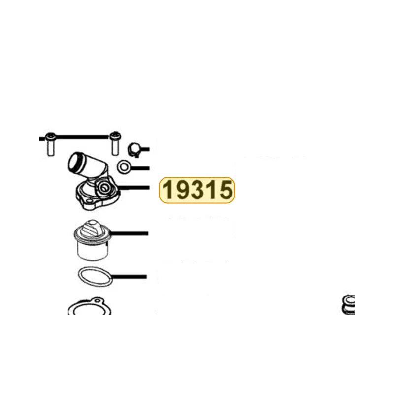 KYMCO Thermostat Cover Complete 19315-LHG7-E00, part location on the factory exploded-view diagram