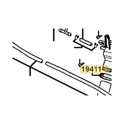 KYMCO Hose Clip 19411-KBCB-900, part location on the factory exploded-view diagram