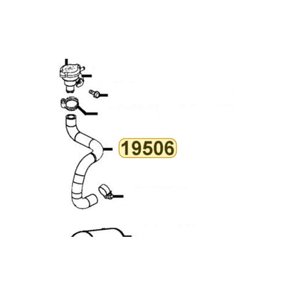 KYMCO Water Hose 19506-PTA1-900, part location on the factory exploded-view diagram