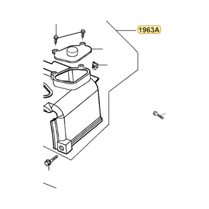 KYMCO Shroud Assembly B 1963A-KGBG-900, part location on the factory exploded-view diagram