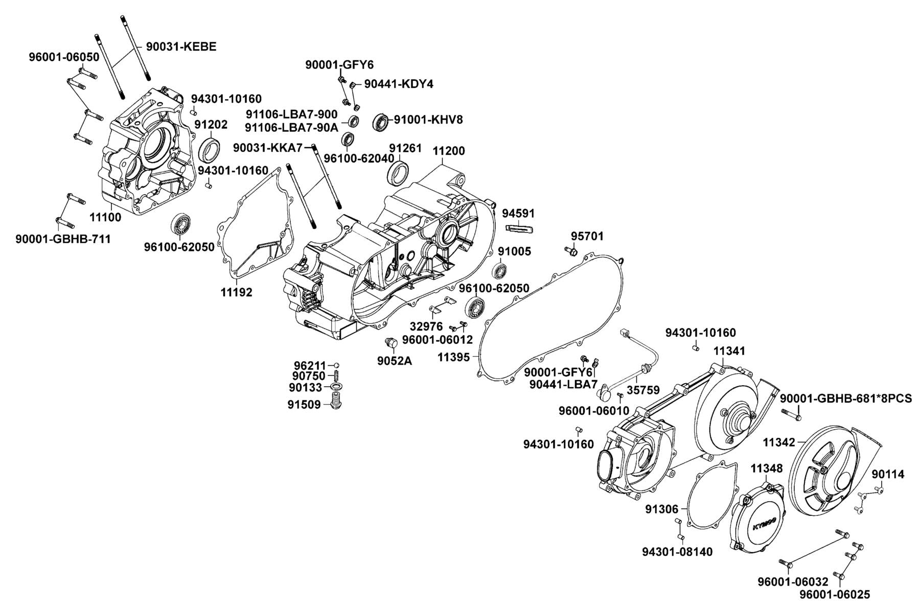 Oil Seal 25*40*8 — 91261-4E15-004 — KYMCO exploded-view diagram