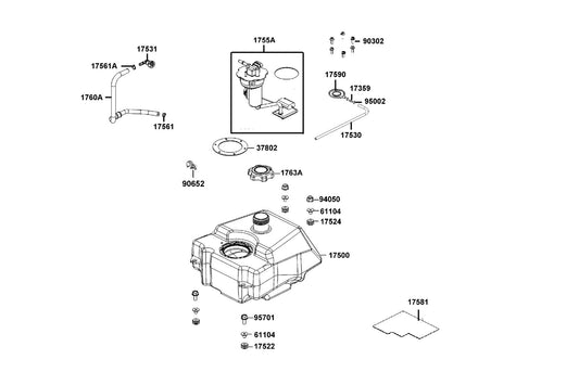 Clip B12 Tube — 95002-02120 — KYMCO exploded-view diagram