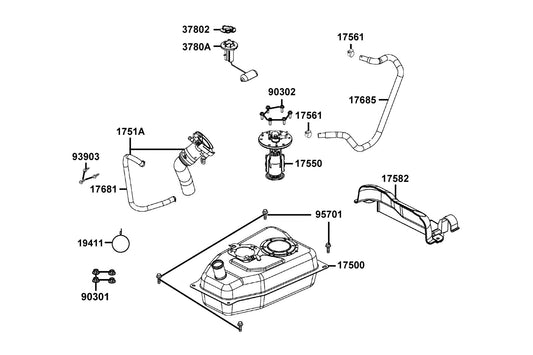 Bolt-wash 5*16 — 90302-GFY6-C11 — KYMCO exploded-view diagram