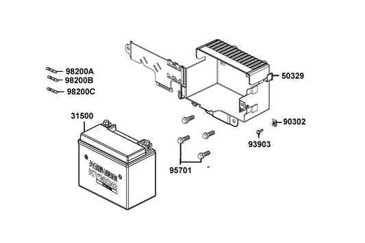 Blade Fuse 25A — 98200-32500 — KYMCO exploded-view diagram