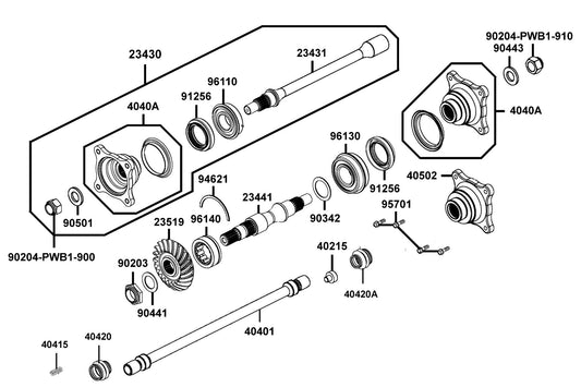 Oil Seal 34X52X9 — 91256-PWB1-900 — KYMCO exploded-view diagram