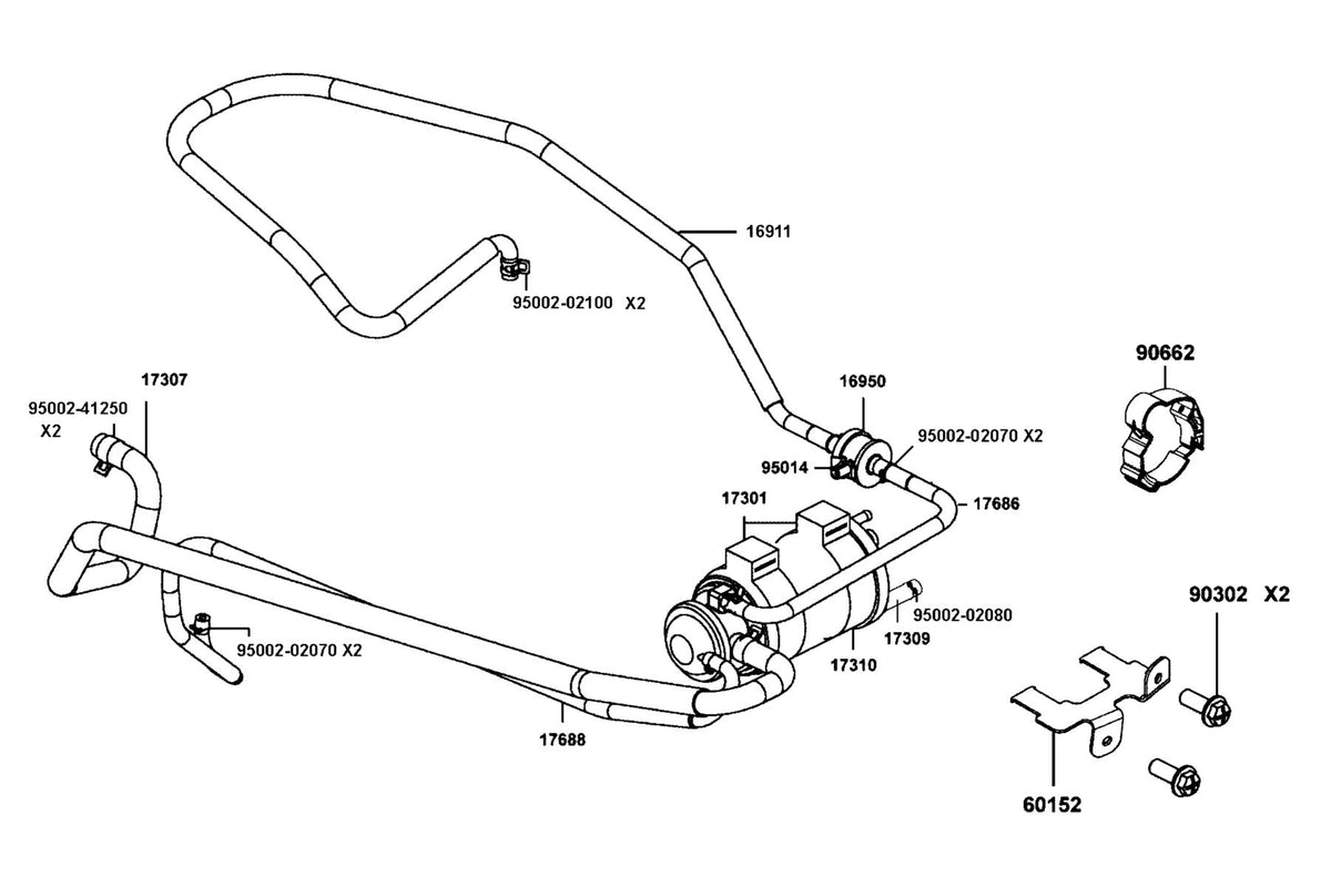 KYMCO Canister exploded-view diagram, MXU 450