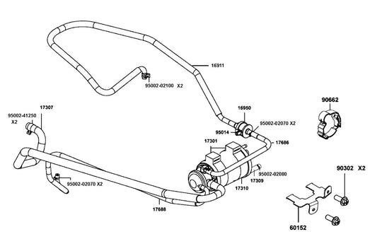 Canister Comp — 17310-BAD9-M00 — KYMCO exploded-view diagram