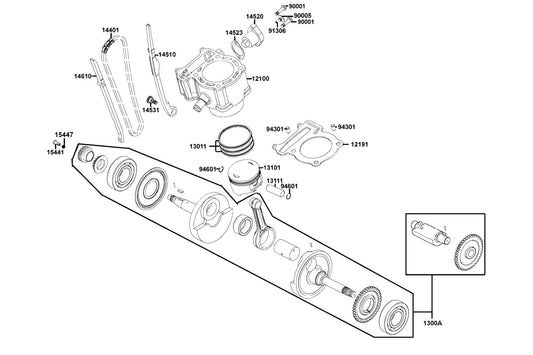 Clip Piston Pin 17MM — 94601-17000 — KYMCO exploded-view diagram