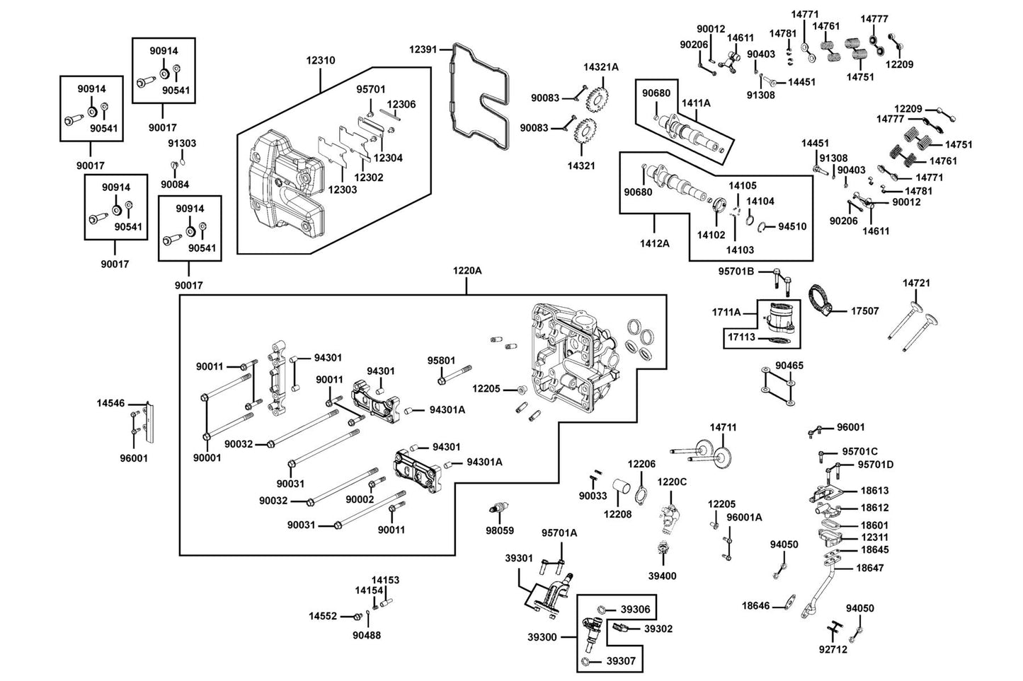 Seal Head Cover — 12391-LBA2-E00 — KYMCO exploded-view diagram