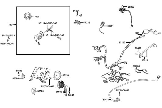 Bolt-wash 5*16 — 90302-GFY6-C10 — KYMCO exploded-view diagram
