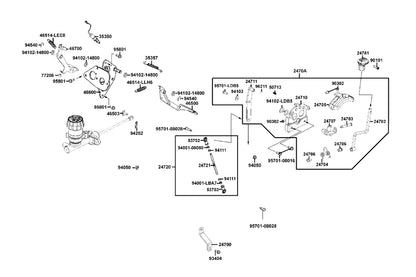 KYMCO Shifter Assy exploded-view diagram, UXV 700