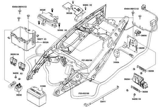 Nut Flange 6MM — 94050-06080-G — KYMCO exploded-view diagram