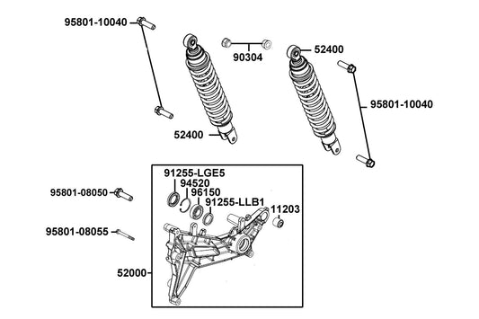 Oil Seal 30*40*7 — 91255-LLB1-C00 — KYMCO exploded-view diagram