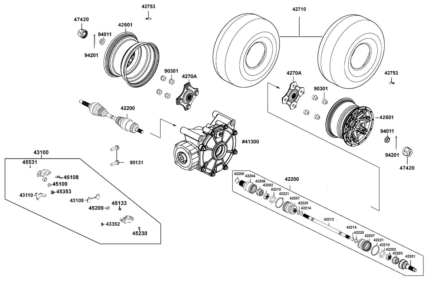 Clamp — 42221-ALE8-M00 — KYMCO exploded-view diagram
