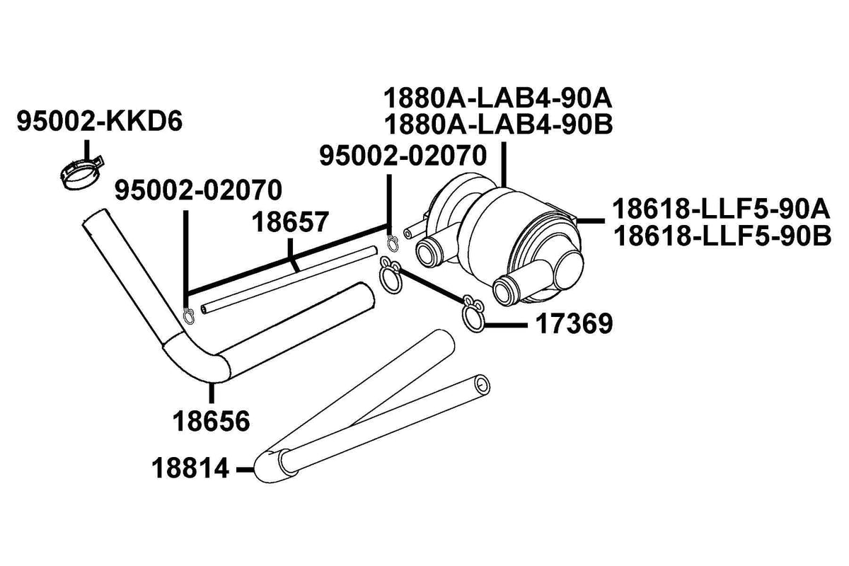 KYMCO Air Cleaner Two exploded-view diagram, People S 50